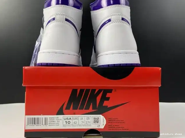 Cheap COURT HIGH PURPLE RETRO JORDAN 1 AIR CD0461-151 0602